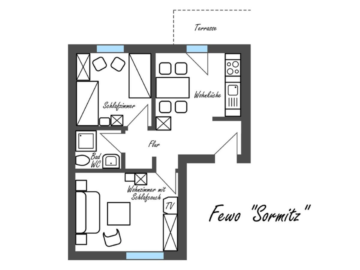 Appartement Feriengut Dietzsch à Poritzsch Chambre photo